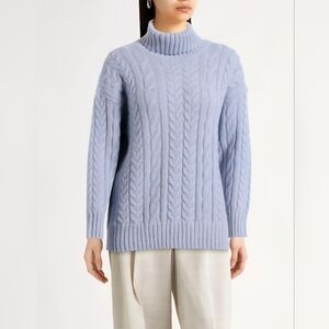 5 For $25✨️Jeanne Pierre Large 100% Cotton Blue Turleneck Longsleeved Sweater